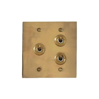 AXCIS Тумблер с латунным покрытием Axis Латунь HS3103 (Тройной выключатель, латунь)