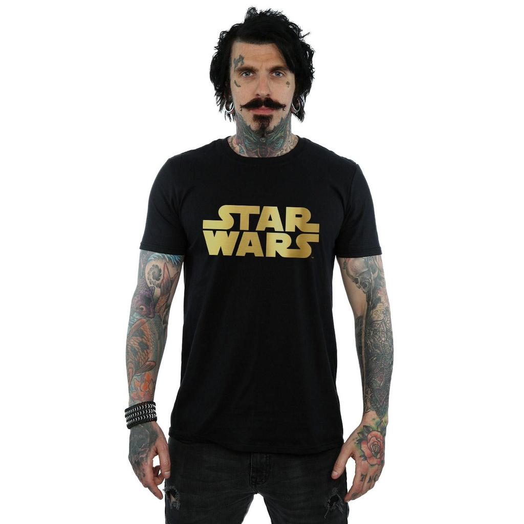 Star Wars Mens Gold Logo T-Shirt
