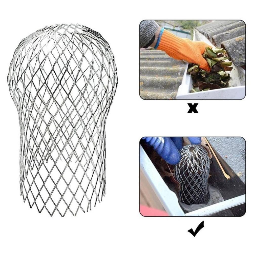 4 шт. Расширяющаяся алюминиевая сетка для желоба, серебристая, фильтр против засорения, нержавеющая, складная сетка, водосточная труба для карниза крыши