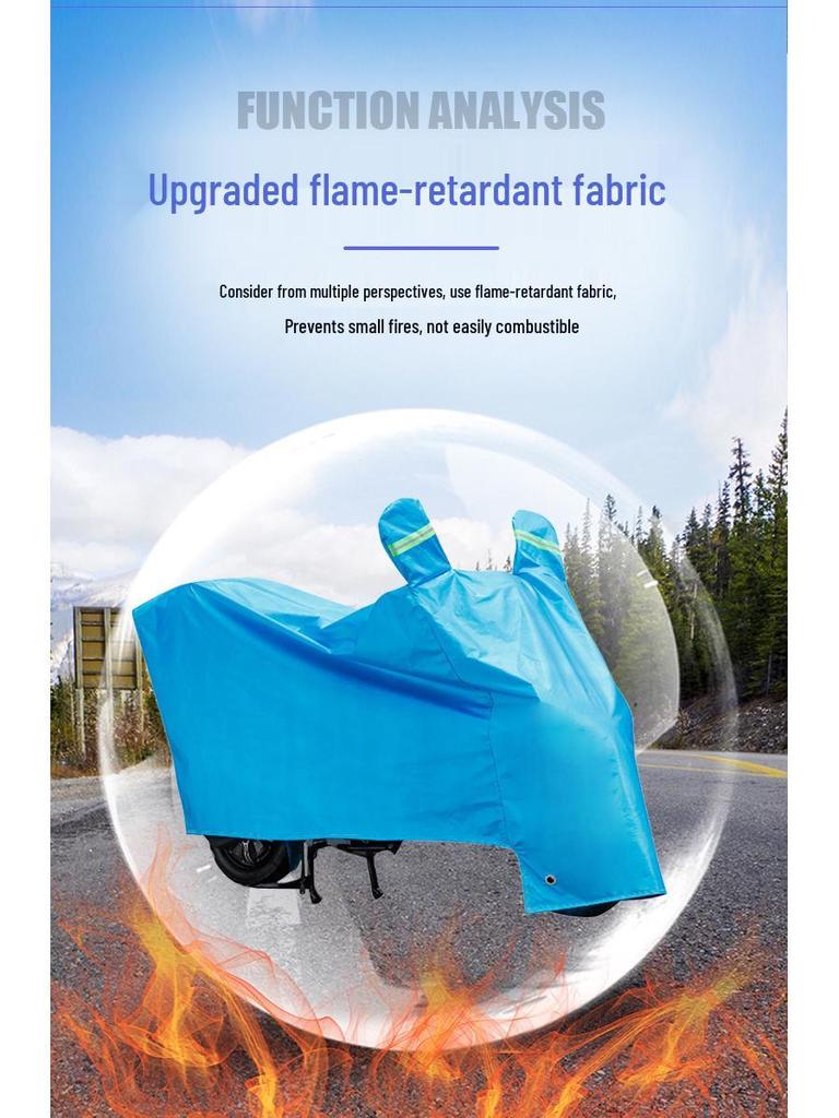 Universal Weatherproof Electric Car and Motorcycle Cover - Rain & Sun Protection, Thickened Dustproof Design