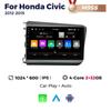 NaviFly 9-дюймовый QLED беспроводной Carplay Android авто радио для Honda Civic 2012 2013 2014 2015 мультимедийные GPS интеллектуальные системы