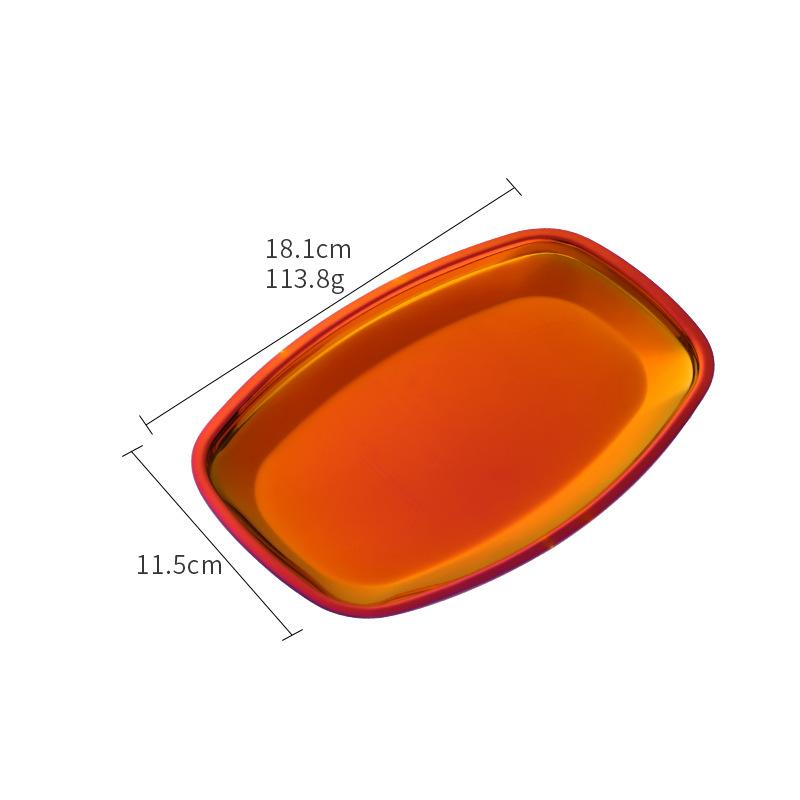 Stainless steel square steel plate, hotel restaurant, Dim sum plate, jewelry plate, ellipse, multi-purpose storage plate, towel plate
