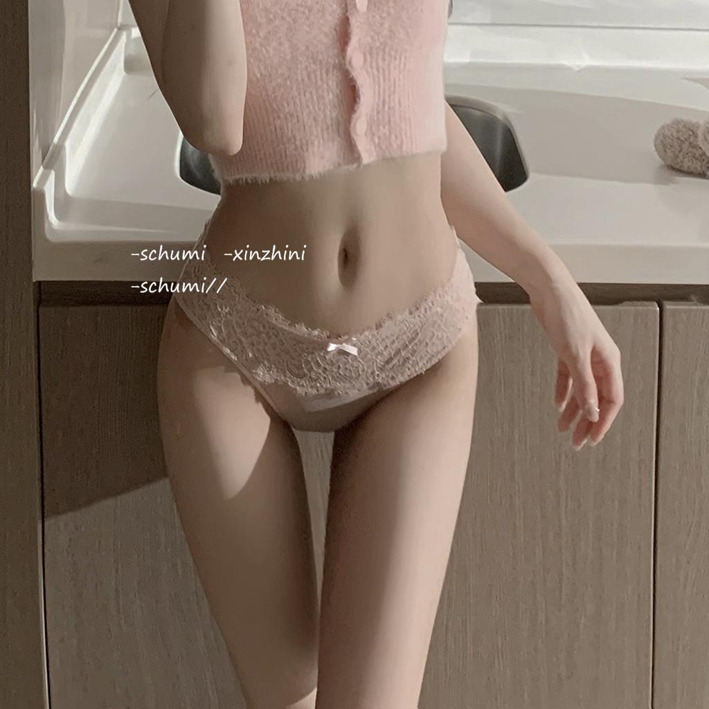 Сексуальные трусики-бикини с перекрестной подтяжкой, женские кружевные трусы с бантом, трусы с низкой посадкой, женское нижнее белье Hallow Out