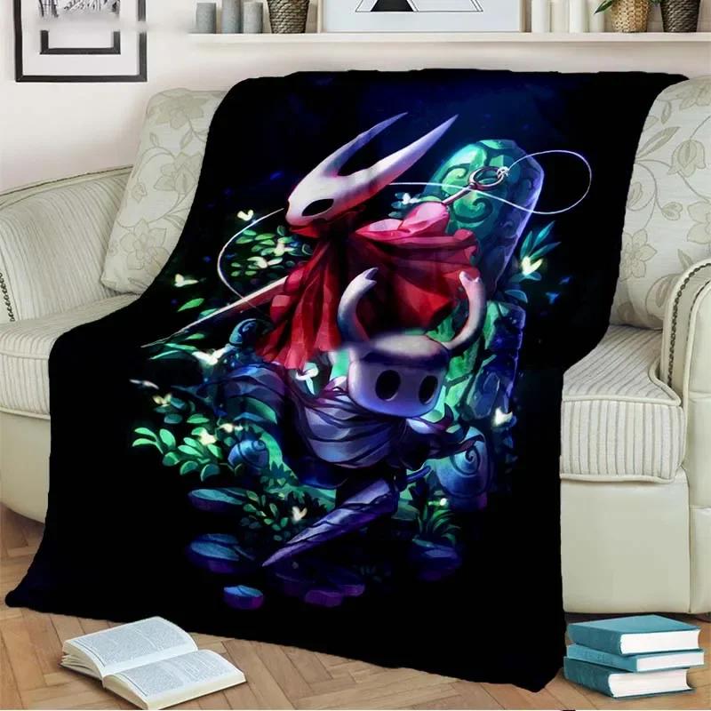 3D Print Hollow Knight Blanket Soft Sofa Cover Throw Game Blanket Fleece Tapestry Lightweight Warm Bed Blanket for Bedroom Couch