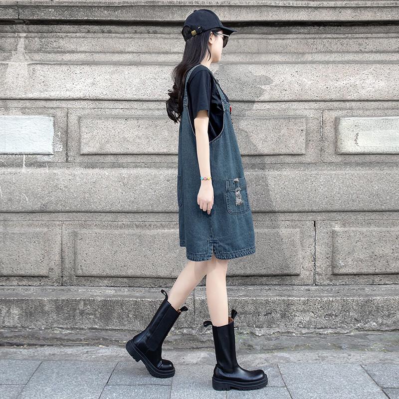 Женский ретро джинсовый сарафан