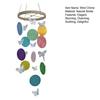 Wind Chime for Outside Ocean Theme Hanging Butterfly Windchime with Round Shells for Patio Garden Decor Gifts for Women Mom Wife