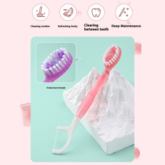 12Pcs Disposable Toothbrush with Toothpaste Floss Pick Tongue Scraper Portable Travel Adults