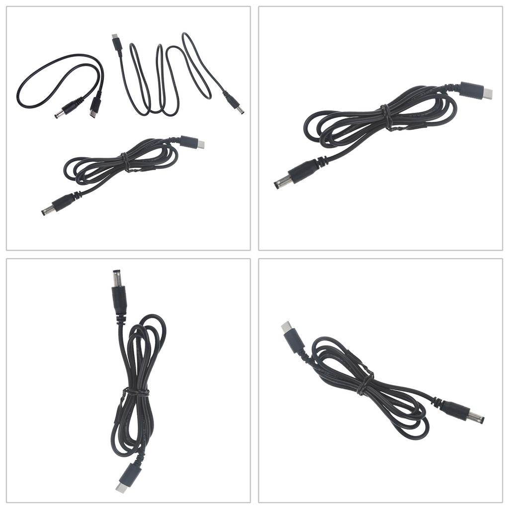 40см/1м/2м Кабель питания постоянного тока Type C на 4.0x1.7мм/5.5x2.1мм Зарядный кабель 5В 9В 12В 15В 20В для электронных устройств