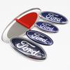 HFVS5 Ford Metal All Sizes Logo For Focus Edge Mondeo Ecosport Fusion Fiesta Rear Trunk Emblem Metal Cover Sticker Badge Classic Blue
