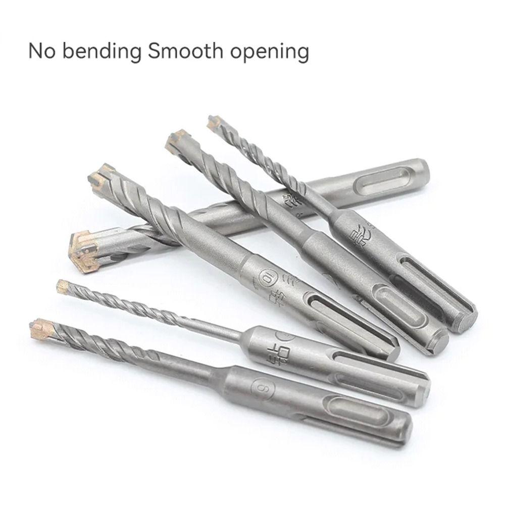 1Pcs 4/5/5.5/6/8/10/12mm Electric Hammer Drill Bit 4 Cutters Impact Drills Wall Brick Block
