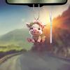 Charming Acrylic Pig Pendant For Car Decoration Adorable Cartoon Design Ideal For Vehicle Accessories