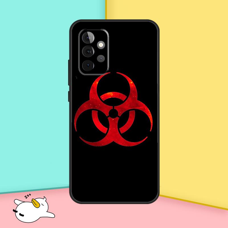 Чехол-логотип со знаком биоопасности для Samsung Galaxy A53 A33 A13 A12 A32 A52 A14 A34 A54 A15 A25 A35 A55 A71 A51