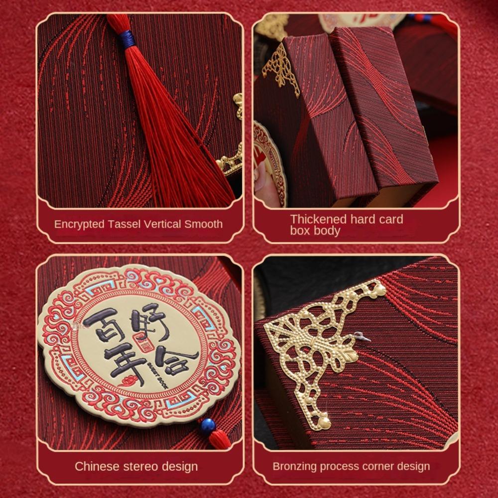 Retro New Year Red Envelop Paper Money Pocket Blessing Wedding Box