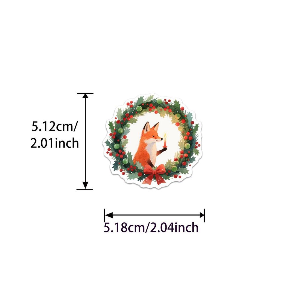 50 Sheets Cute Christmas Stickers for DIY Notebook Decoration - Children's Waterproof Stationery