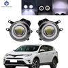 2 Pieces Car Fog Light LED Angel Eye DRL Daytime Running Lamp H11 12V High Bright For Toyota RAV4 2016 2017 2018