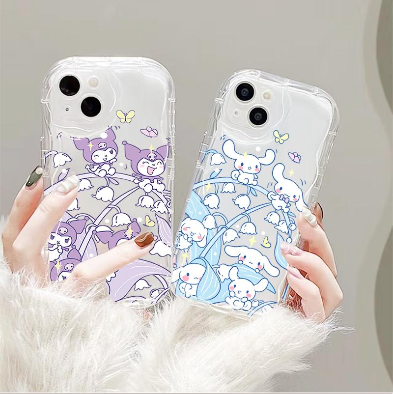 Cartoon Kuromi Cinnamoroll Phone Case For Iphone 17 Pro Max 17 Air 16 15 14 13 12 11 Pro Max 16e Plus12 13 mini Silicone Casing