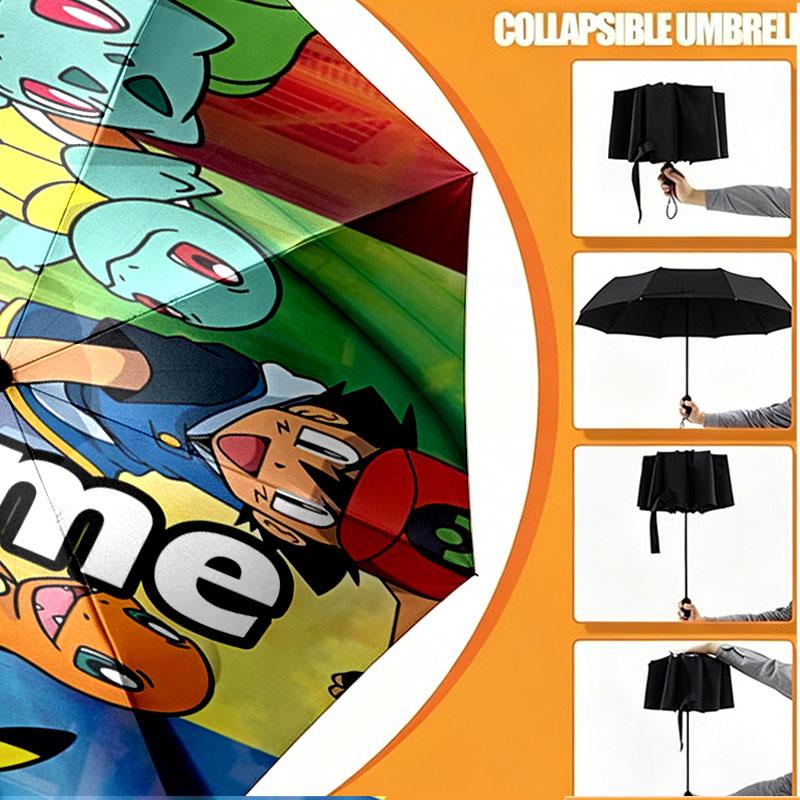 Custom Name Personalized Anime (23) Print Umbrella, Auto Open Close, 8‑Rib Sturdy Frame, Commute Camping Hiking Use, Birthday Gift