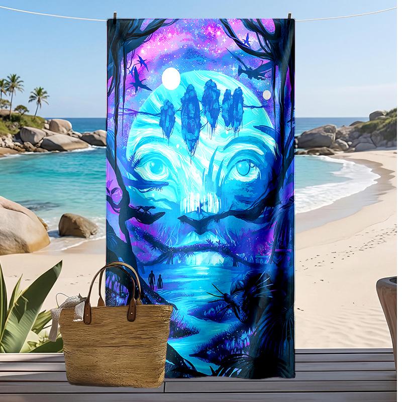 Avatar Pandora Printed Quick Dry Beach Towel Super Absorbent Soft Lightweight Bath Towel for Pool Summer Travel