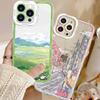Аниме Городской Пейзаж Улица Сакура Чехол для Iphone 13 Funda Iphone 11 12 13 14 Pro Max 6 7 8 Plus 12 Mini XS Max XR SE 2 3 Чехол