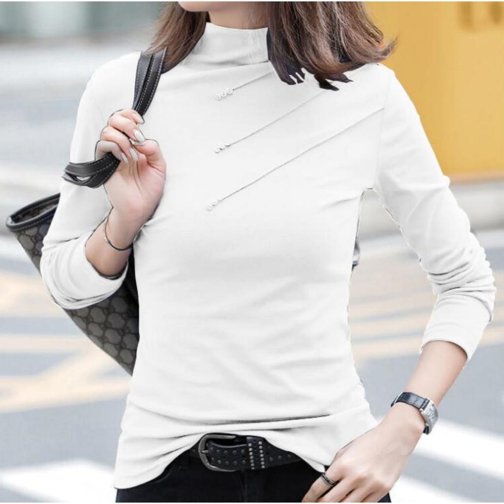 Зимняя теплая женская блузка, толстая водолазка, пуловеры, нижняя рубашка для женщин, теплая блузка