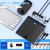 Внешний DVDCD-привод с интерфейсами USB-A + Type-C. Портативный CDDVD-привод с возможностью чтения/записи CD/DVD. Совместимо с Windows 7-11 и Mac OS.