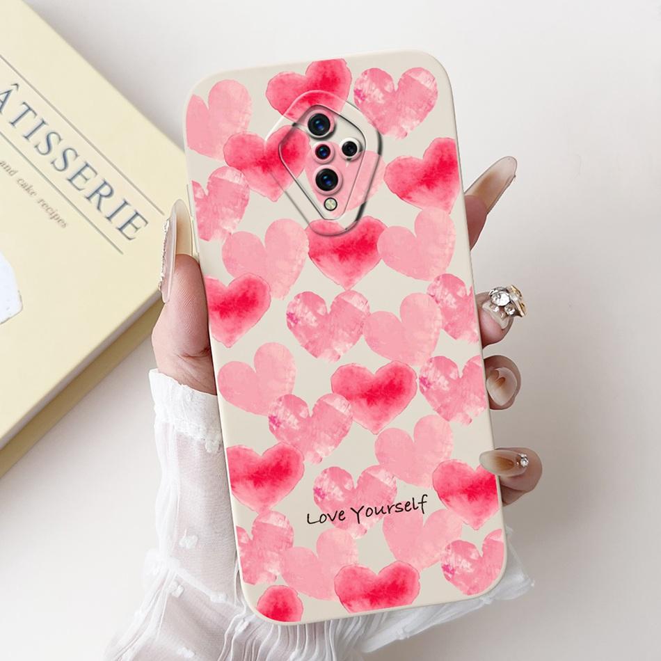 For Vivo S1 Pro (1920) / S1 (1907) Beautiful Bow Rose Painting Phone Case For Vivo S1 S1Pro Soft Silicone Shockproof Cases