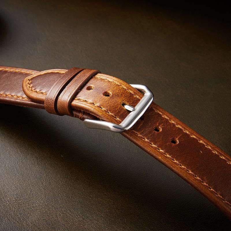 Ремешок для часов из телячьей кожи, мягкий материал, ремешок для часов, ремешок из масляной восковой кожи, ультратонкий браслет 18 мм 20 мм 22 мм