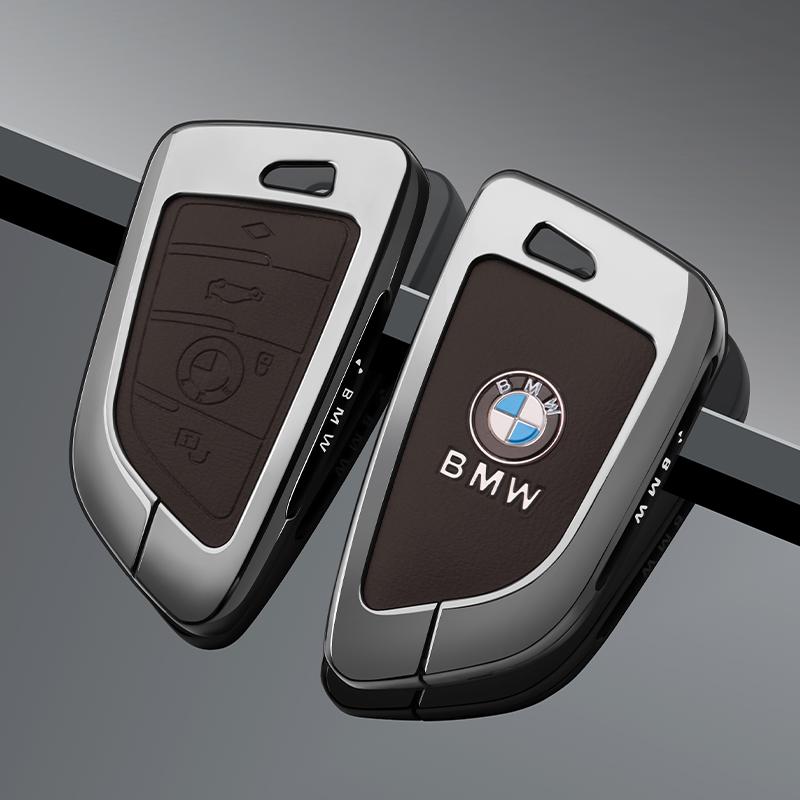 AAAXE1 Leather Car Key Case Cover Shell Keychain For BMW 1 3 5 7 Series X1 X3 X4 X5 F10 F15 F16 F20 F30 F18 F25 M3 M4 E34  Car stickers