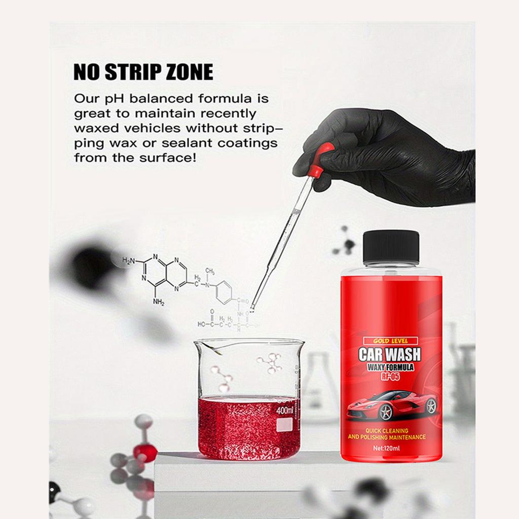 Concentrated High Foaming Car Wash Solution For Beauty, Stain Removal, Polishing, Waxing, And Automotive Beauty Products 120ml
