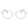 Full Rim Geometric Red Gold Hurp M297c Fashion Unisex Eyeglasses