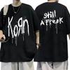 Korn Music Concert Rock Band WORLD TOUR Cotton T Shirt Men Women Short Sleeve Tshirt Summer Oversized T-shirts Tops
