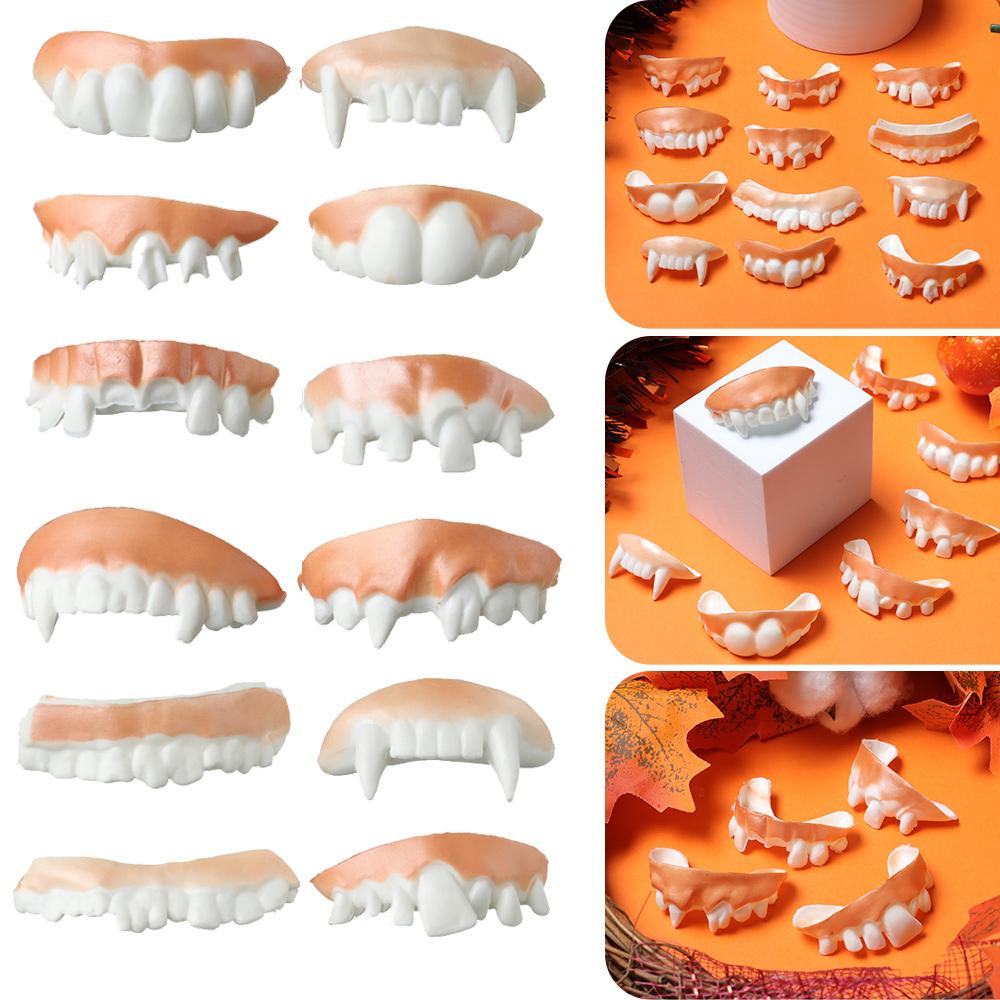 12 шт. Розыгрыш Креативное украшение на Хэллоуин Зуб Игрушка Гнилые зубы Ужасные игрушки Пакеты для вечеринки