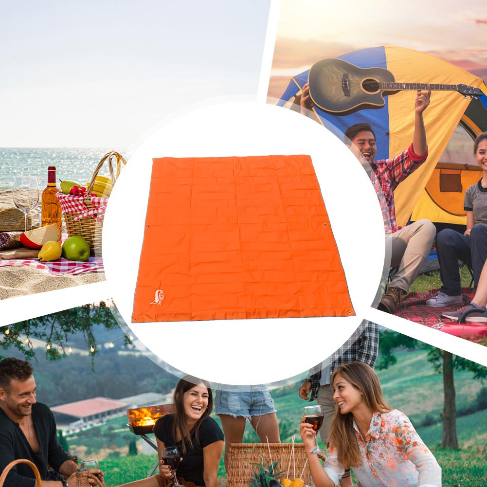 Tent Floor Mat Tarpaulin Waterproof Ultralight Beach Camping Bag Tent Mat Foldable Picnic Blanket Beach Mat for Camping Hiking