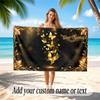 Butterfly Theme Soft Beach Towel Personalized Custom Name Text Towel Portable for Beach Pool Travel