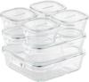 Набор контейнеров для хранения Iwaki Urban из прозрачного стекла, 7 шт., термостойкие, для микроволновой печи, F-PRN7-UCL