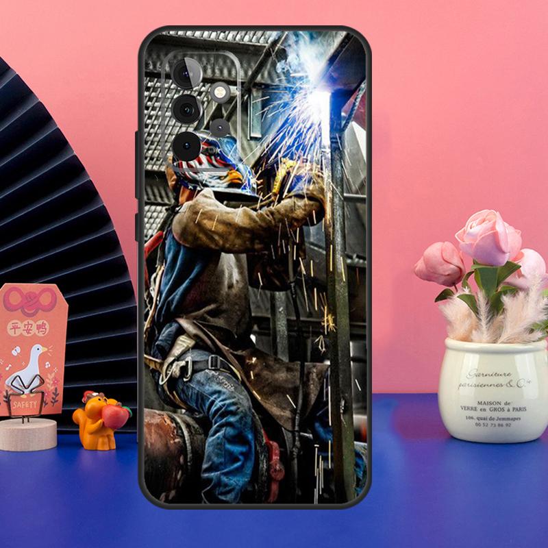 Чехол для сварщика, сварки, работника с горячим металлом, для Samsung Galaxy A54 A34 A24 A14 A73 A53 A33 A23 A13 A52 A32 A22 A12 A51 A71