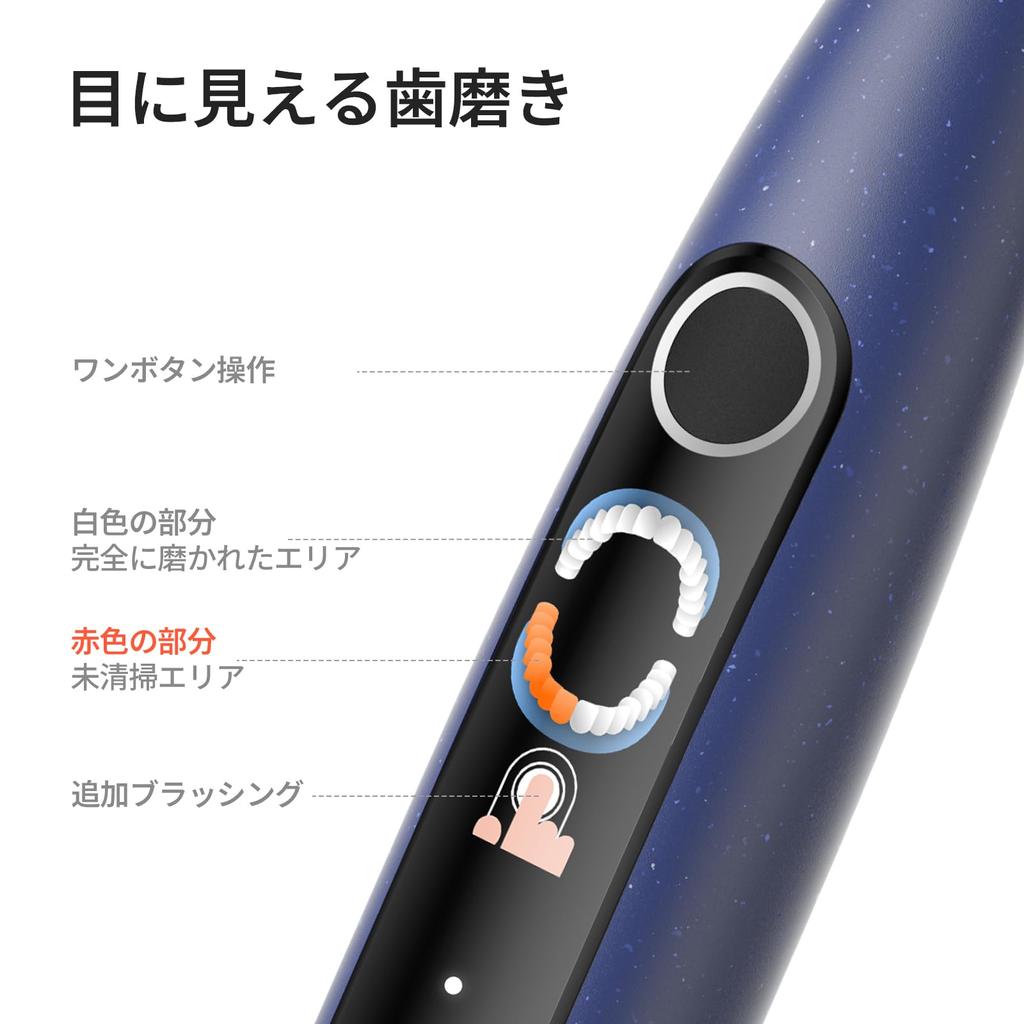 Oclean X Lite Smart Sonic Electric Toothbrush Set Large 8 Area No App 5 Хватает на 40 IPX7 Поддерживает 3 сменных щетки Чехол — Экран, Отслеживание,