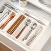 4/5 Compartments Cutlery Organizer Daily Drawer Divider Tray Rectangle Easy Clean Home Kitchen Spoon Fork Separation Box