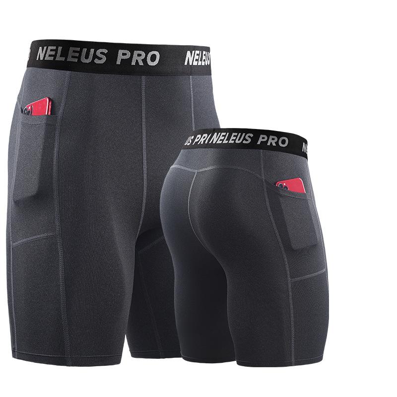 Мужские шорты, спортивные спортивные штаны, компрессионные колготки, однотонная нижняя часть, быстросохнущая одежда