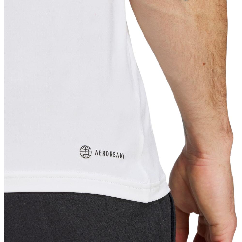 Adidas Футболка Essentials Train мягкая, сухая, удобная, дышащая, с коротким рукавом, мужские топы, белые, черные IJ7020