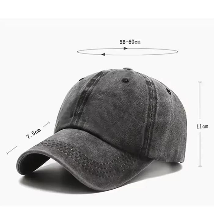 Casquette vintage délavé pour homme et femme - bleu clair