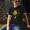 Bold Lion Yellow Black Graffiti T Shirt Streetwear Cool Urban Wear Breathable Designer Cloth