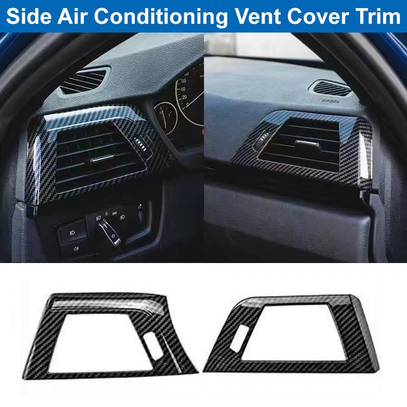 2 шт. автомобильная боковая накладка из углеродного волокна для кондиционера, подходит для BMW 3/4 серии F30 F31 F32 F36-2013-2019