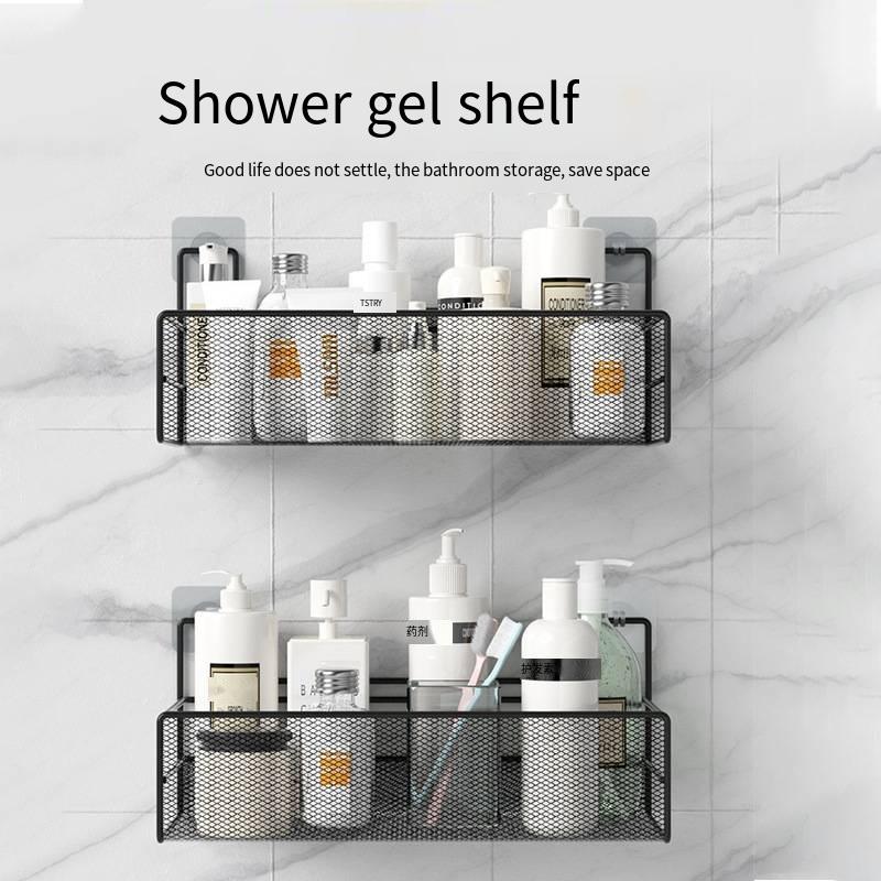 Стеллаж для хранения в ванной и туалете, кухонные корзины, ванна, унитаз, умывальник, без перфорации, настенная настенная стеллаж для хранения, организация