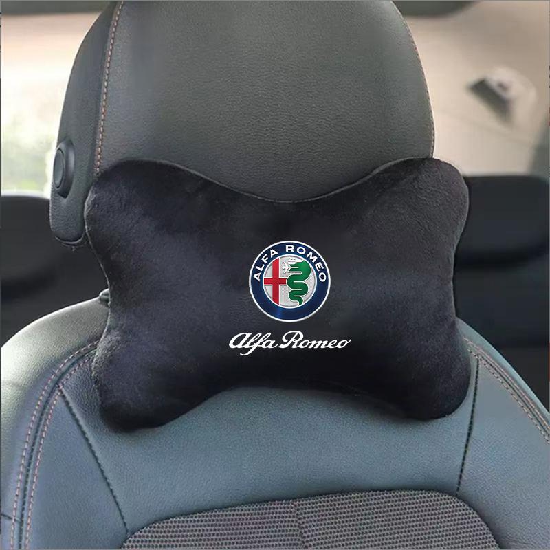 Car Neck Pillows Filled Fiber Car Pillow For Alfa Romeo STELVIO Giulia 159 Giulietta 147 Mito 156 MTO Sportiva Car Accessories QLNRS1