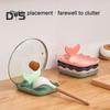 Fishtail Design Pot Lid Rack Stable PP Easy To Clean Pan Lid Holder Kitchen Tools