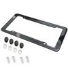 1/2PCS Car 30*15CM License Plate Frame Carbon Pattern Plastic License Plate Frame Bracket with Standard Screw Kit Accessories