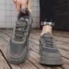 Leather Mesh Breathable Outdoor Sports Shoes Autumn Fashion Retro Thick Sole Heightening Labor Insurance Shoes Tooling Men's Shoes