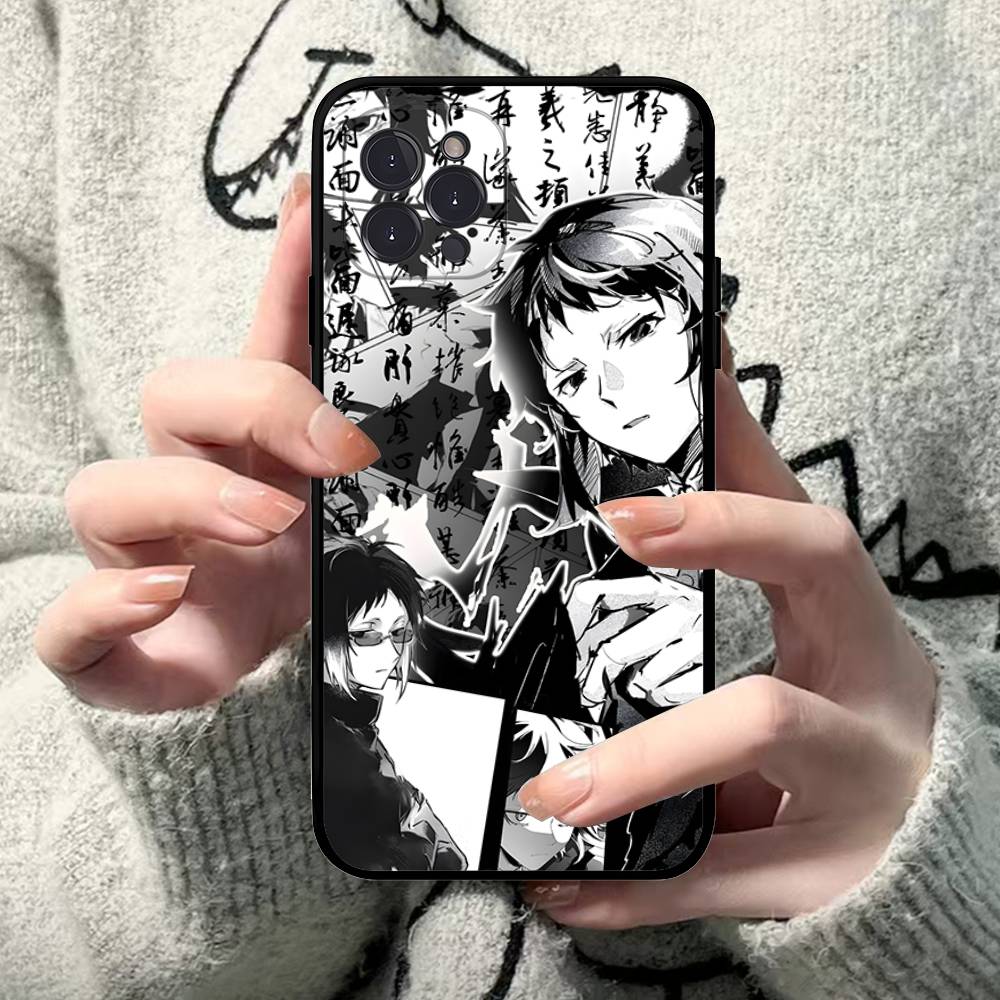Чехол для телефона Аниме Бродячие псы литературы Для iPhone 16 15 14 13 12 Mini 11 Pro XS Max X XR SE 6 7 8 Plus Мягкий силиконовый чехол