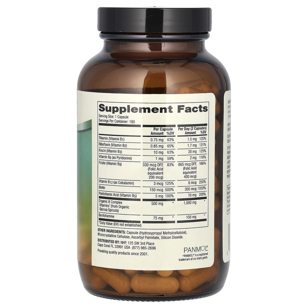 Dr. Mercola, Vitamin B Complex, with Benfotiamine, 180 Capsules